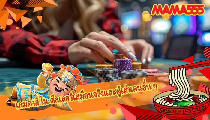 เกมคาสิโน ดีลเลอร์เสมือนจริงและผู้เล่นคนอื่น ๆ